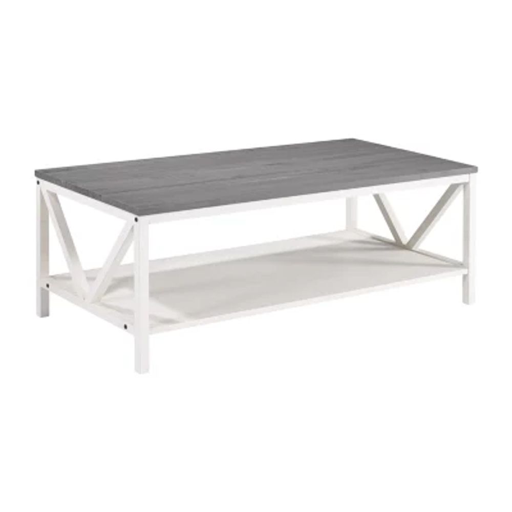 Black and white farmhouse coffee deals table