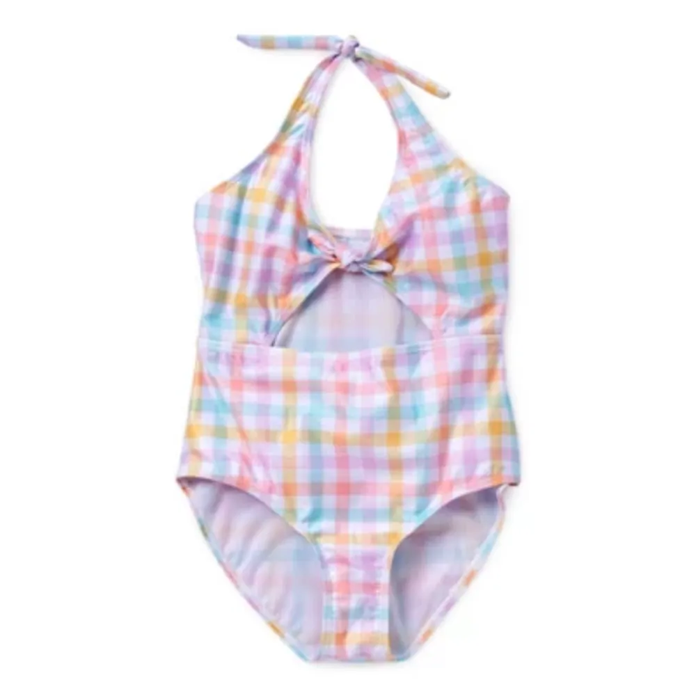 Sol Swim Little & Big Girls Gingham One Piece Swimsuit Plaza Las Americas
