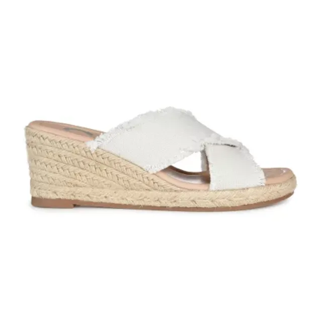 Jcpenney white wedge on sale sandals