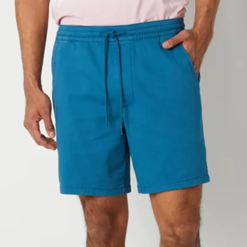 Mens twill hot sale jogger shorts