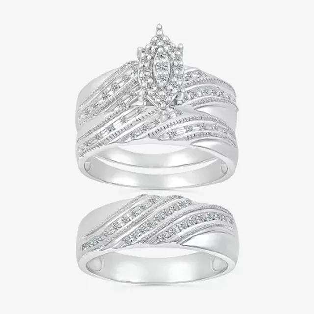 Jcpenney trio sale wedding rings