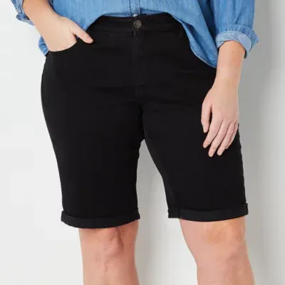 St john's bay hot sale bermuda jean shorts