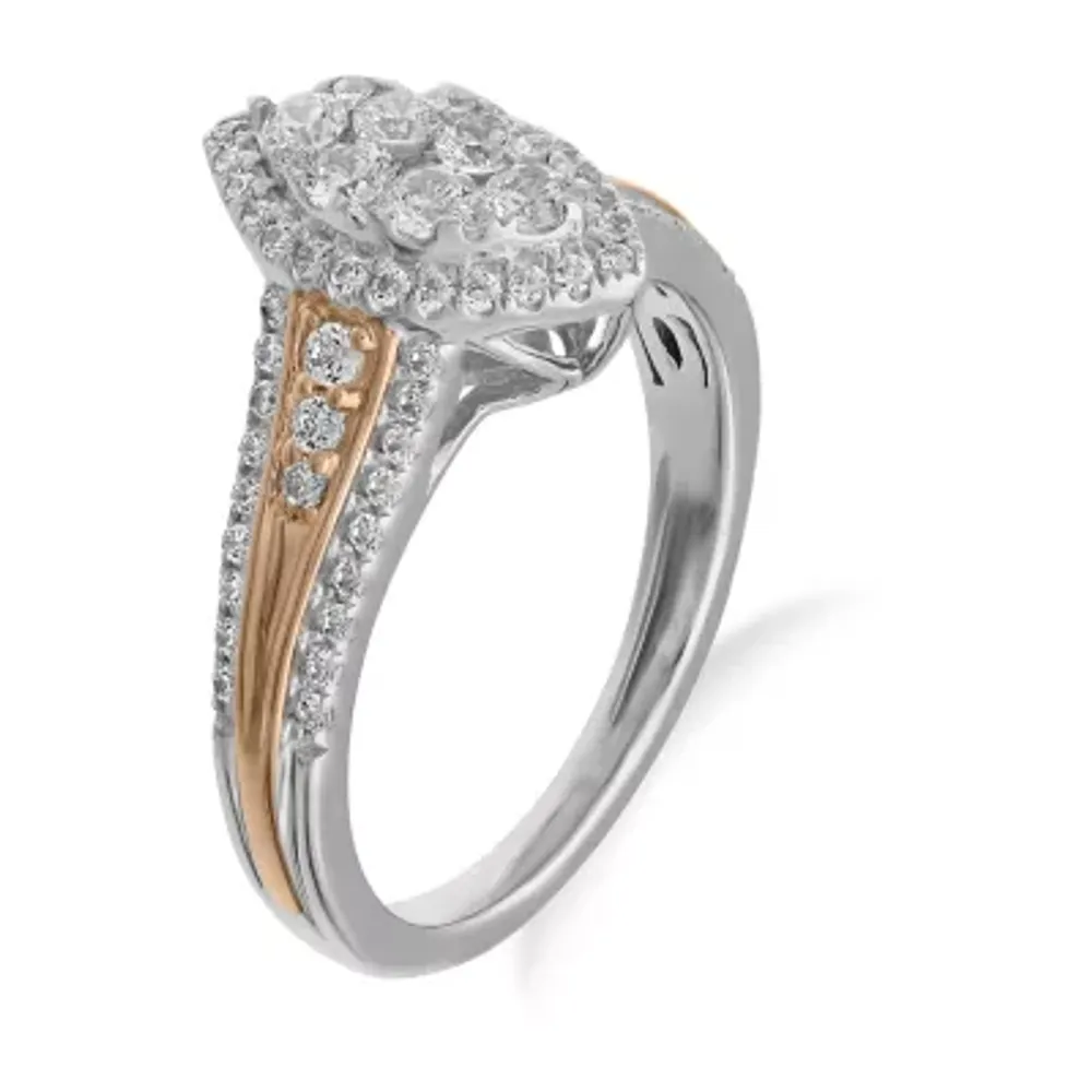 FINE JEWELRY Womens 3 4 CT. T.W. Mined White Diamond 14K Two Tone