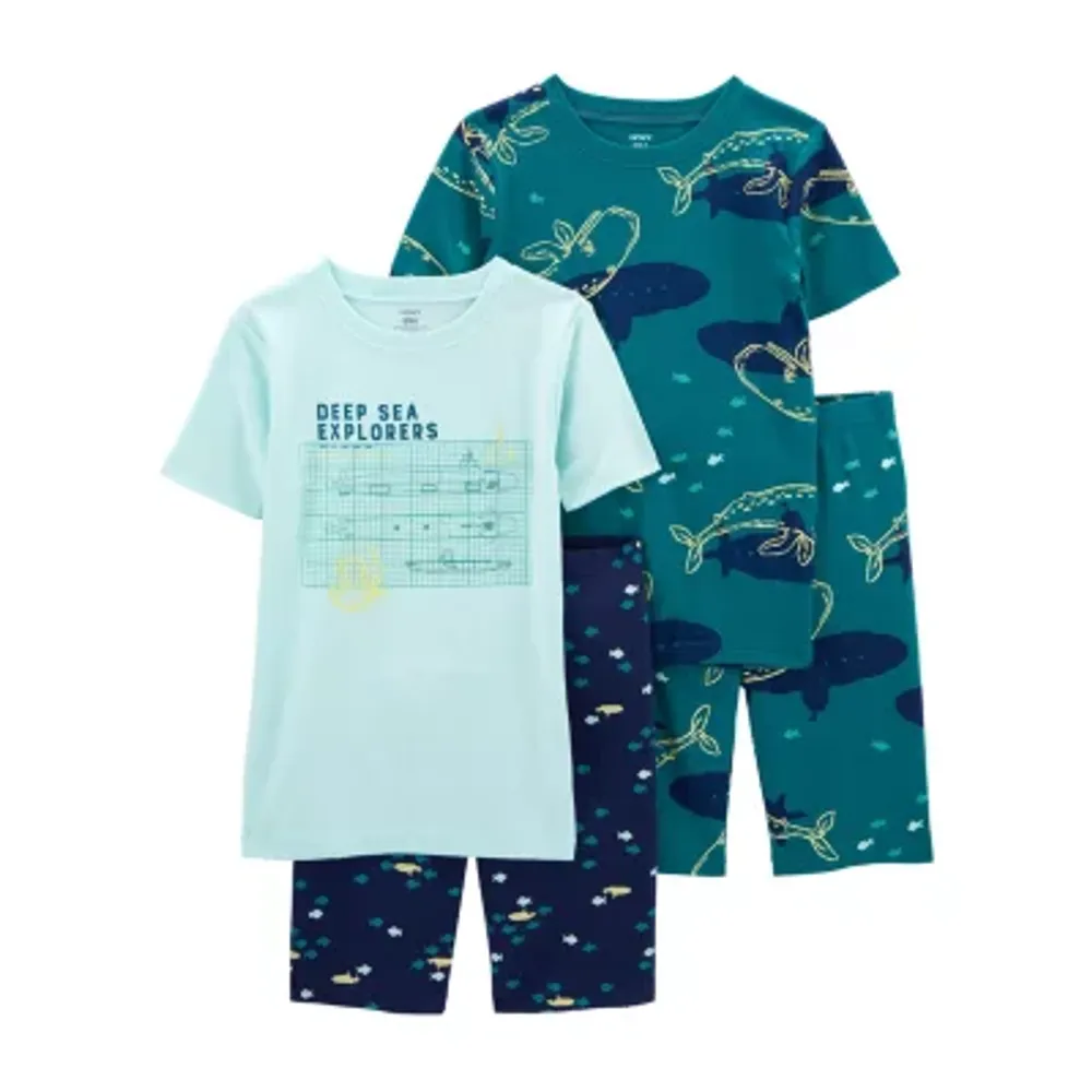 CARTERS Carter s Little Big Boys 4 pc. Shorts Pajama Set