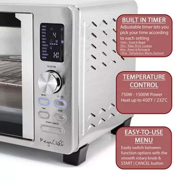 MegaChef 25 Quart French Door Digital Multi-Function Oven with