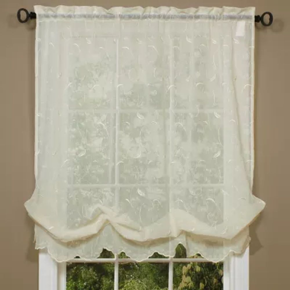 Asstd National Brand Hathaway Embroidered Sheer Rod Pocket Single Curtain Panel Vancouver Mall