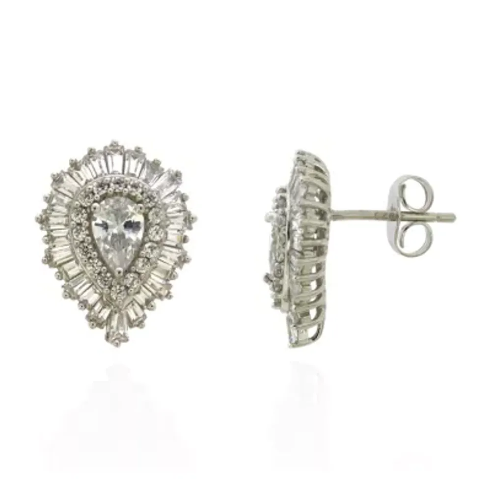 Jcpenney cubic zirconia stud on sale earrings