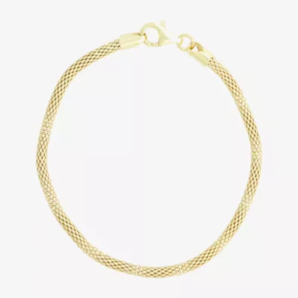 FINE JEWELRY Made In Italy 14K Gold Over Silver 7.25 Inch Solid