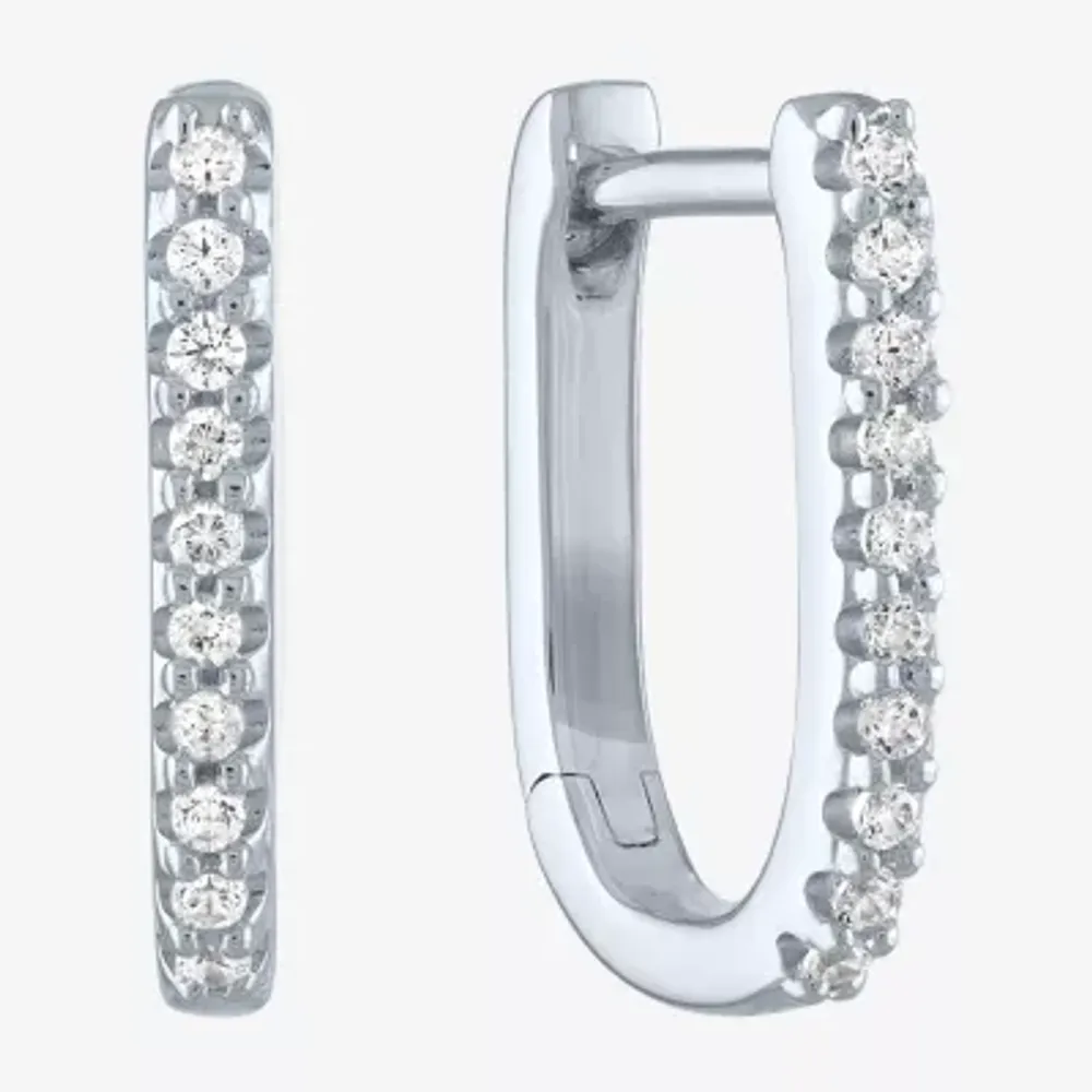 Jcpenney diamond deals hoop earrings