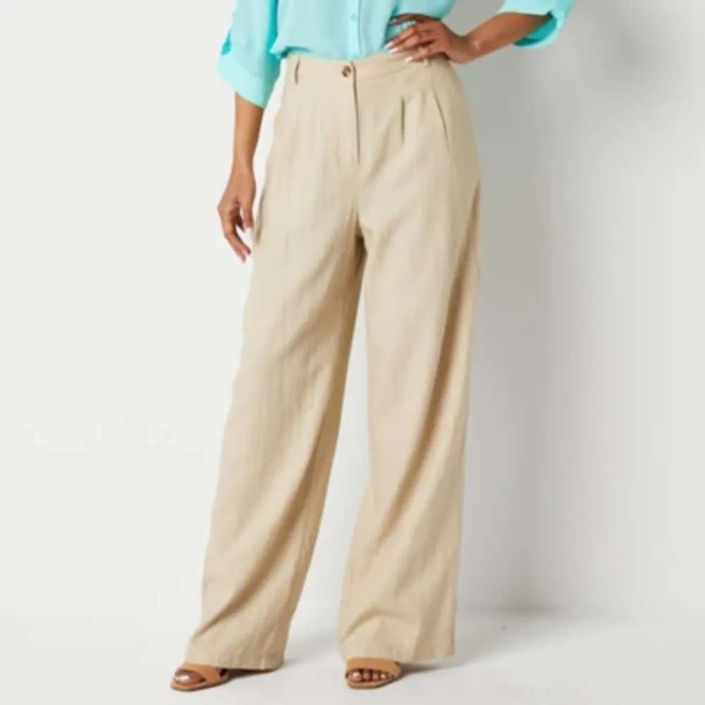 Jcpenney womens 2025 linen pants