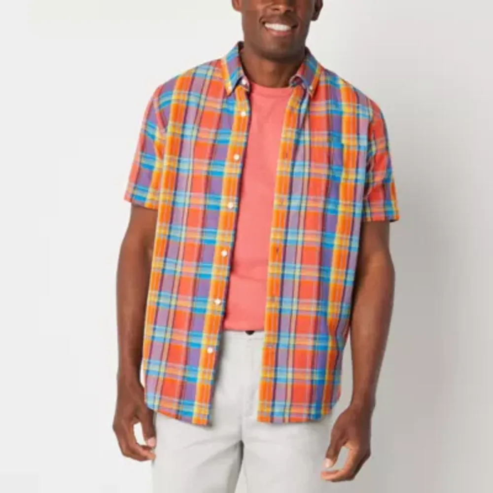 Jcpenney mens short sale sleeve button down shirts