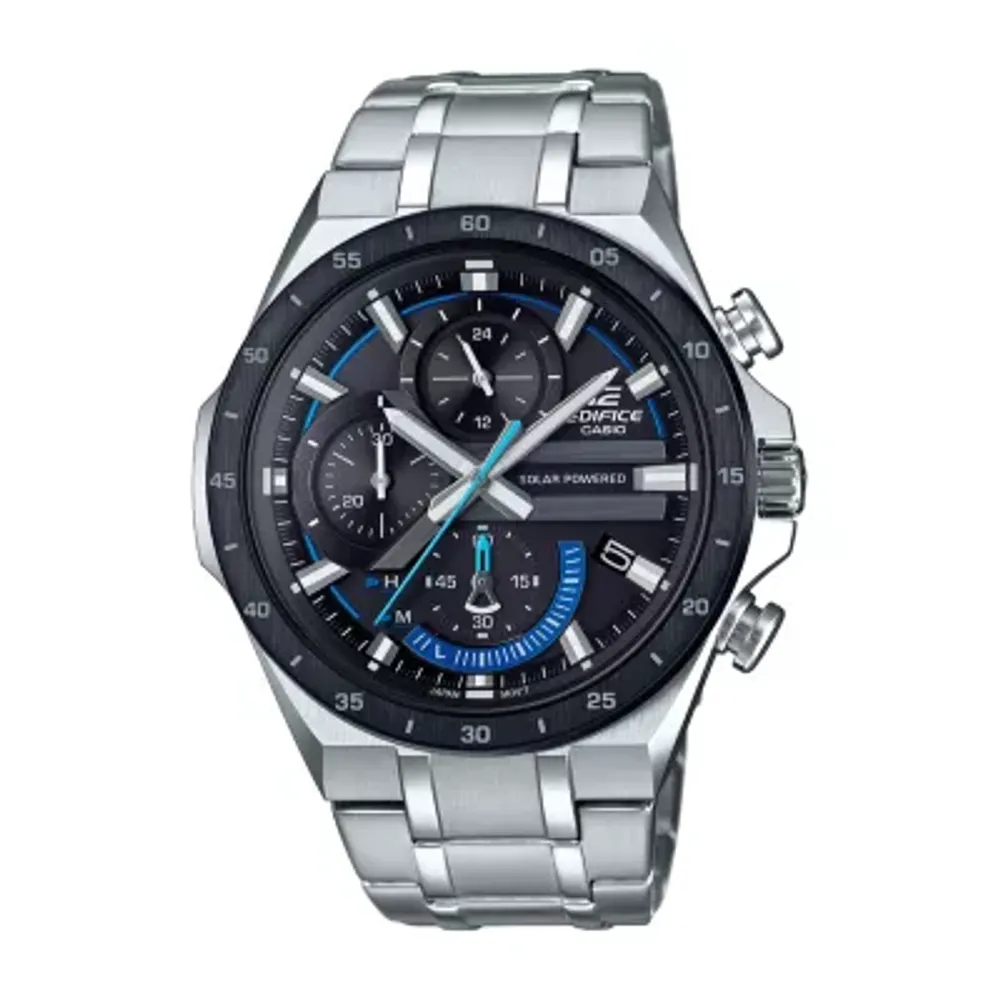 Casio Edifice Mens Silver Tone Stainless Steel Bracelet Watch