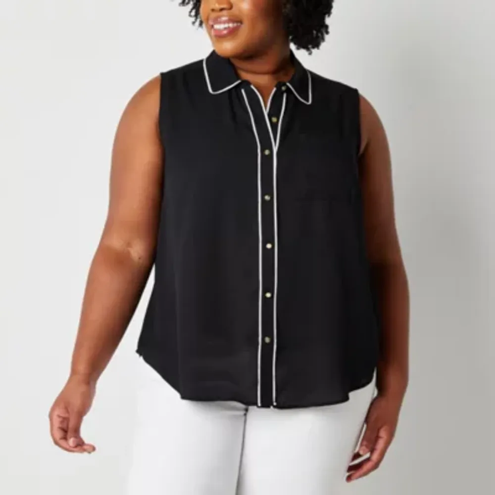 Women's plus size outlet sleeveless shirts