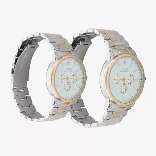 Jones N.Y. Unisex Adult Two Tone Bracelet Watch M0023s-42