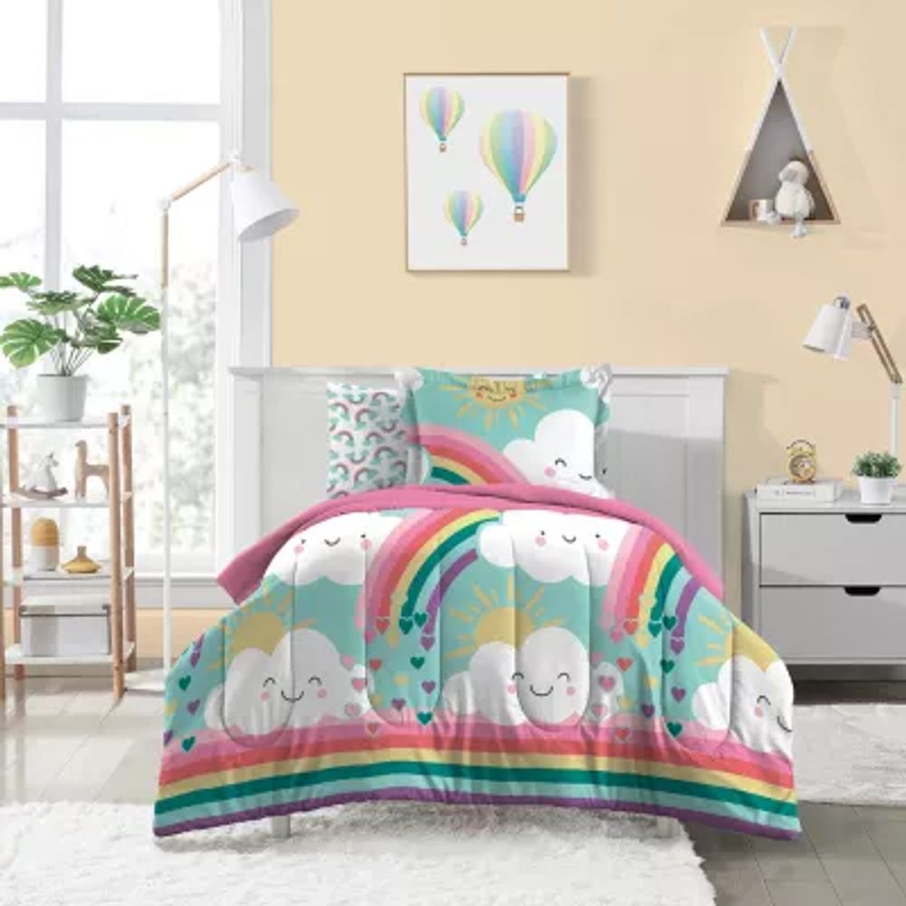 Dream factory unicorn shop rainbow comforter set