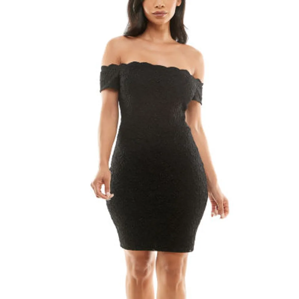 Premier amour short shop sleeve sheath dress