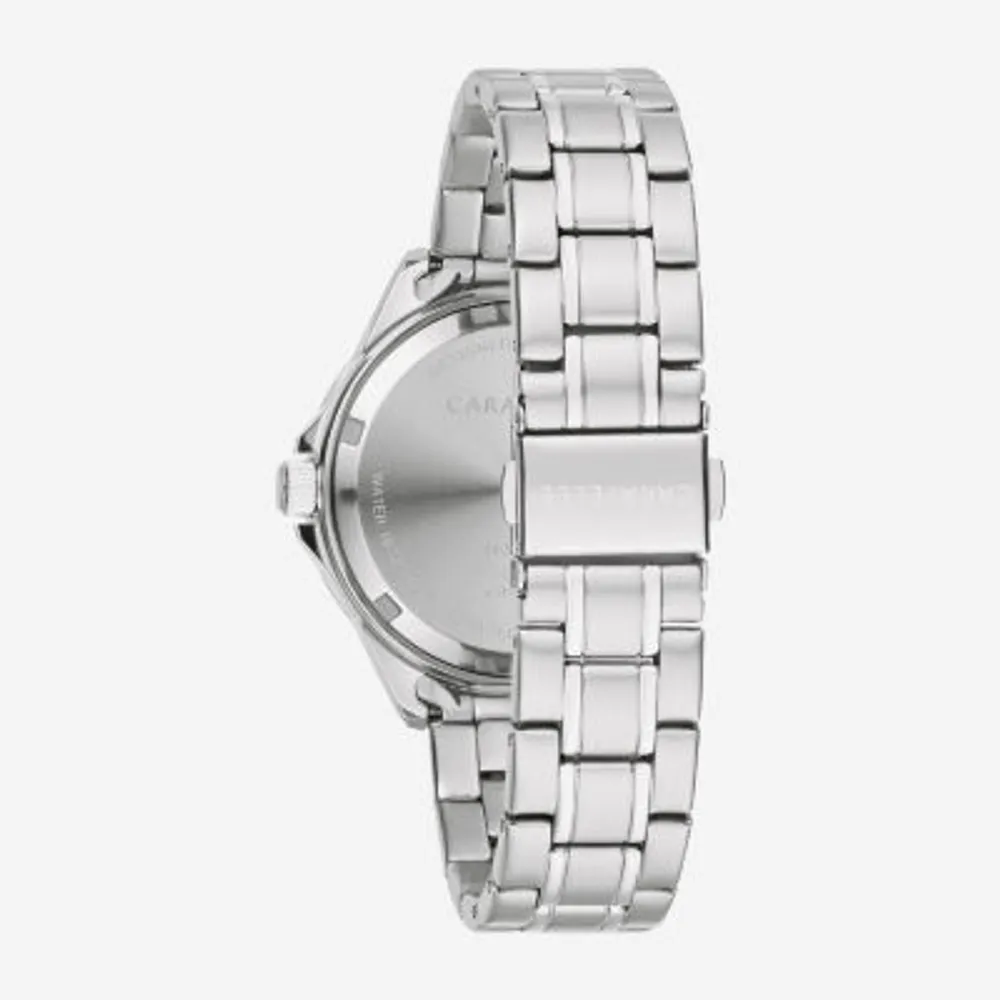Caravelle Designed By Bulova Aqualuxx Womens Crystal Accent Silver