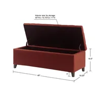 Madison Park Sasha Tufted Top Storage Bench | Hamilton Place