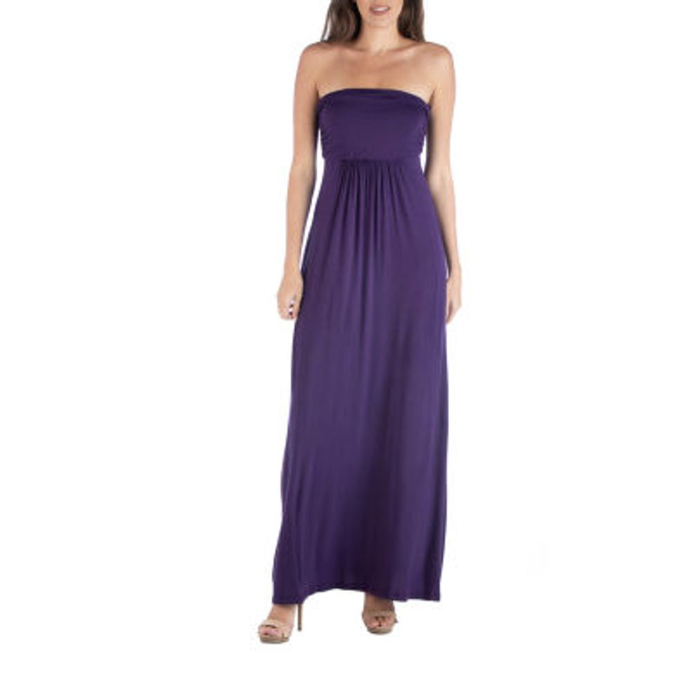 24seven Comfort Apparel 24 7 Comfort Apparel Strapless Empire Waist