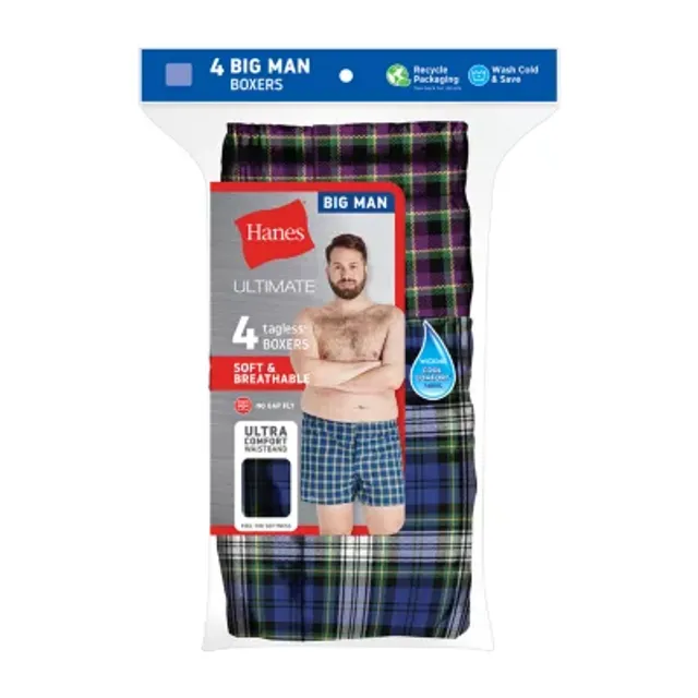 Hanes 4 tagless 2025 boxer briefs-jc penney