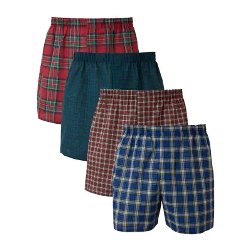 Hanes Big Mens 4 Pack Boxers Green Tree Mall