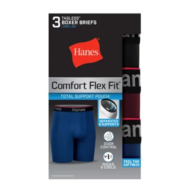 Hanes men's comfort flex fit long 2024 leg boxer briefs