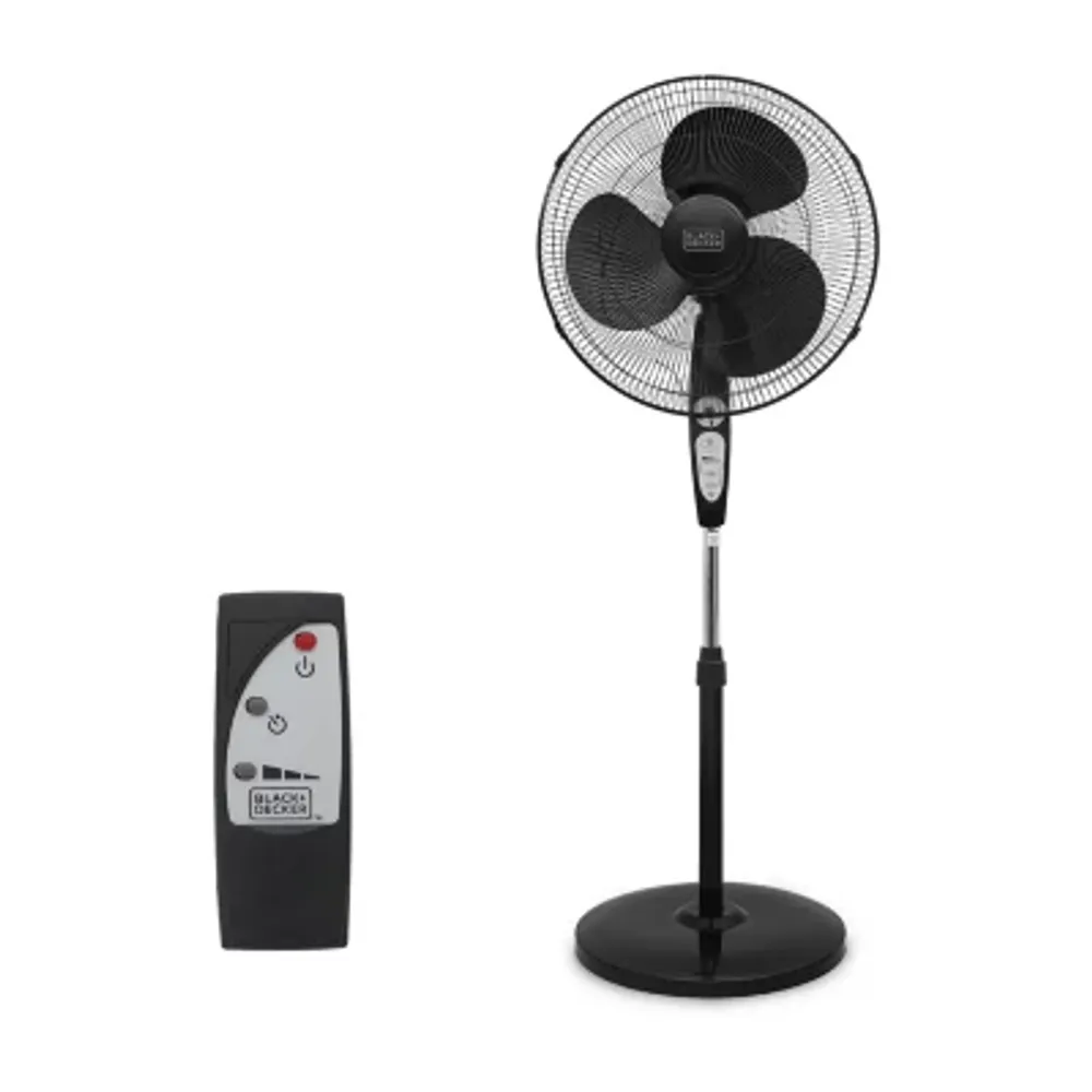 Black Decker BFSR18B 18 Inches Stand Fan With Remote Black