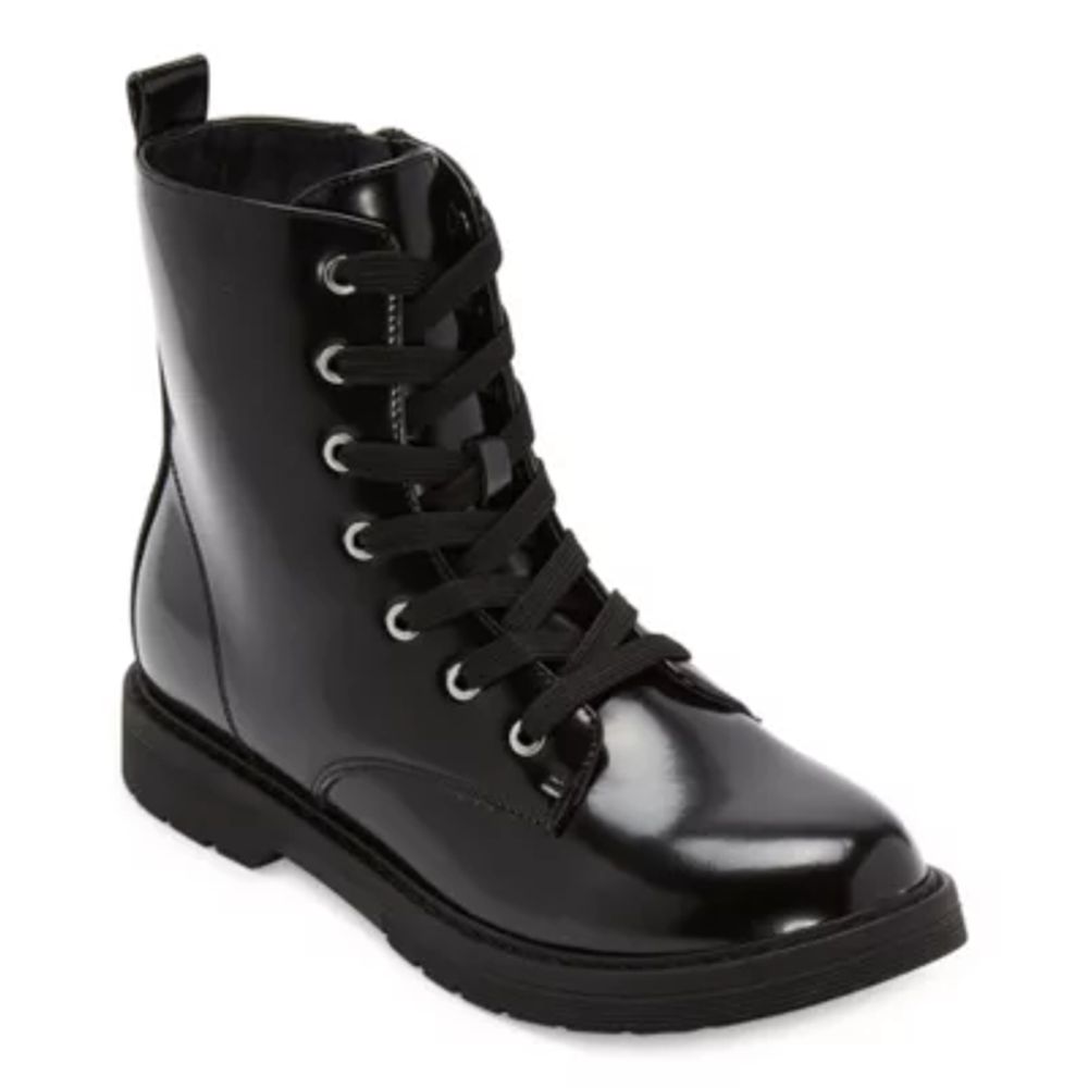 Little girls black combat on sale boots