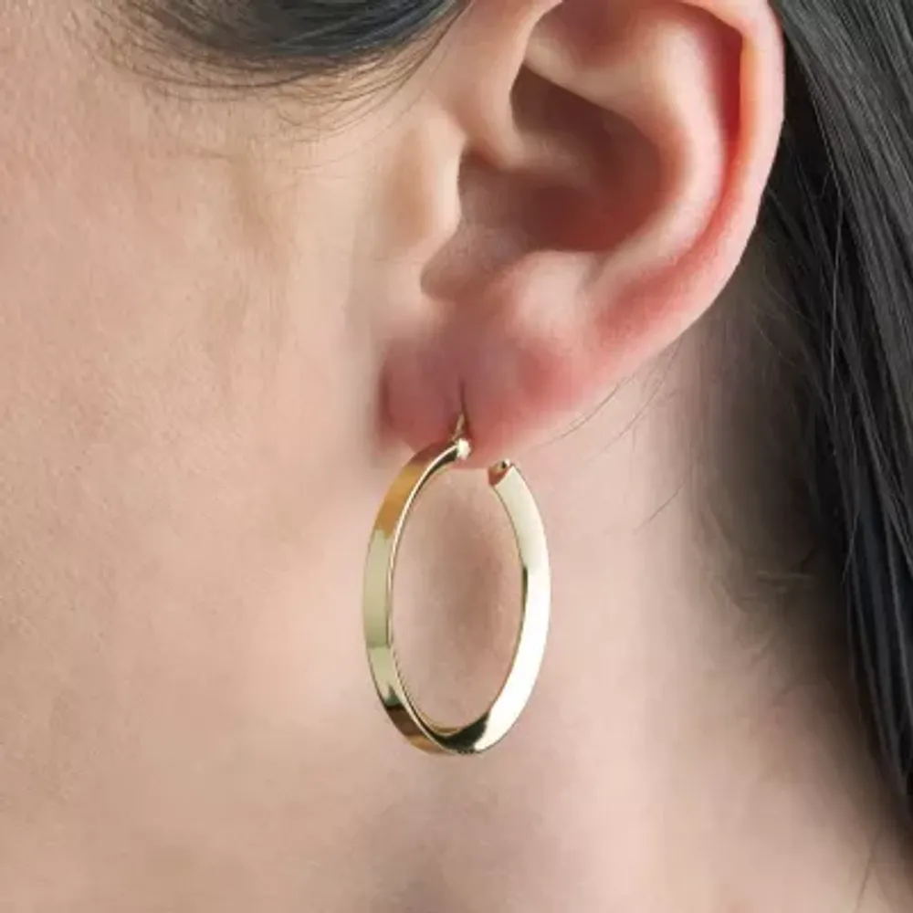 Jcp gold hot sale hoop earrings