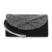 Newest Jessica McClintock Silver Glitter Vienna Wristlet Clutch