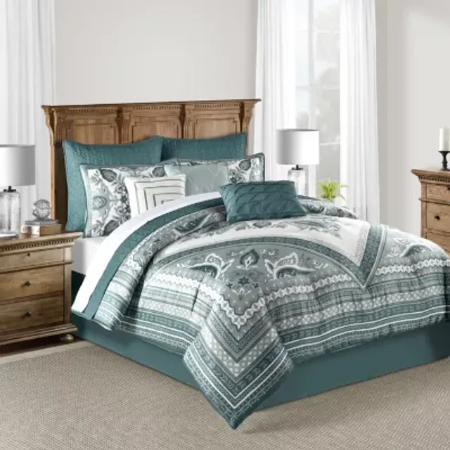 Eden & Oak Tyler shops 10-pc. Geometric Embroidered Comforter Set