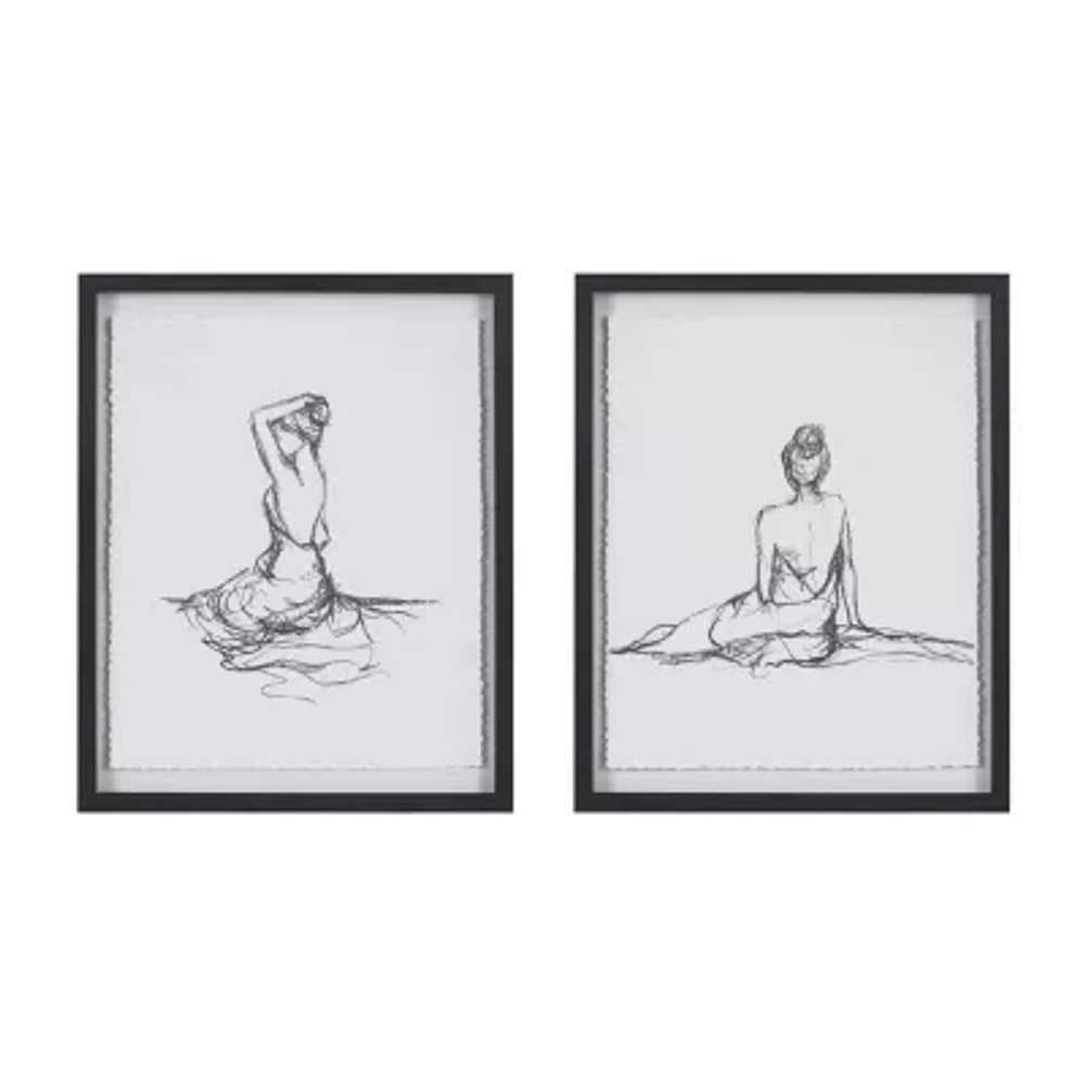 Madison Park Feminine Figures 2-pc. Framed Wall Art Set