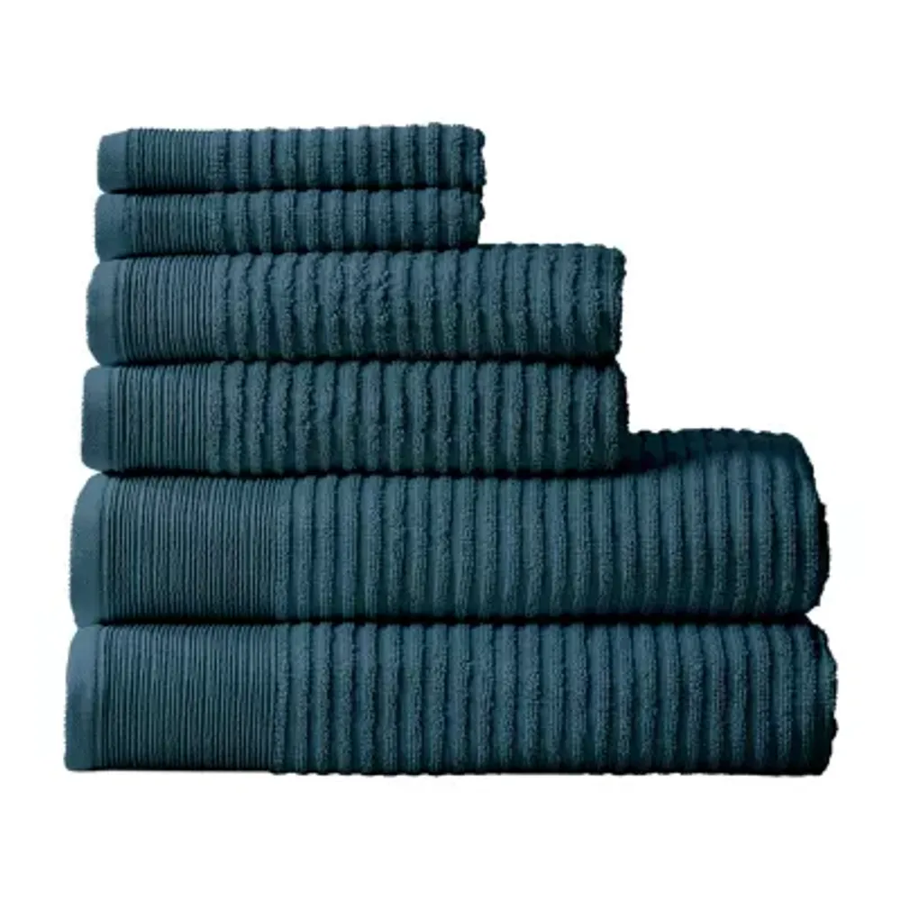 Woverly Ribbed 6 pc. Quick Dry Bath Towel Set Hawthorn Mall