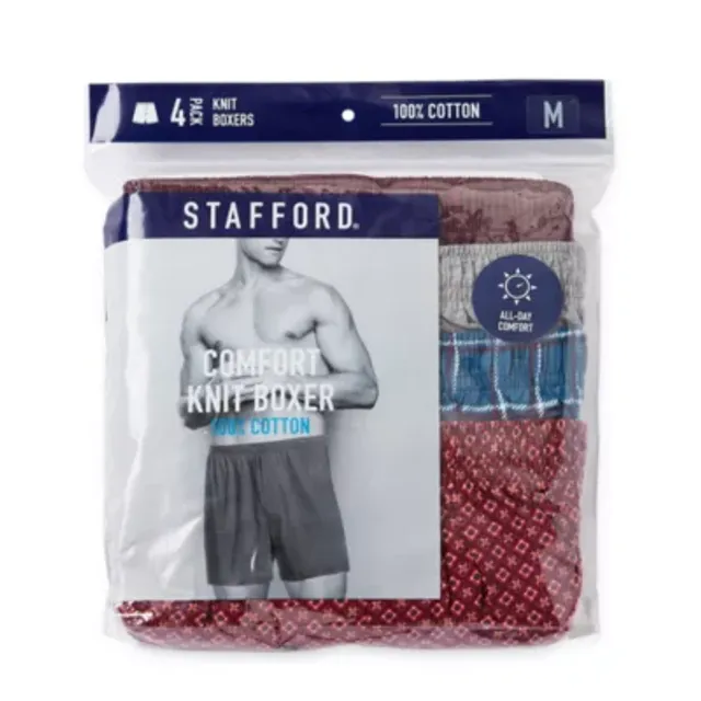 Stafford Knit Mens 4 Pack Boxers Dulles Town Center