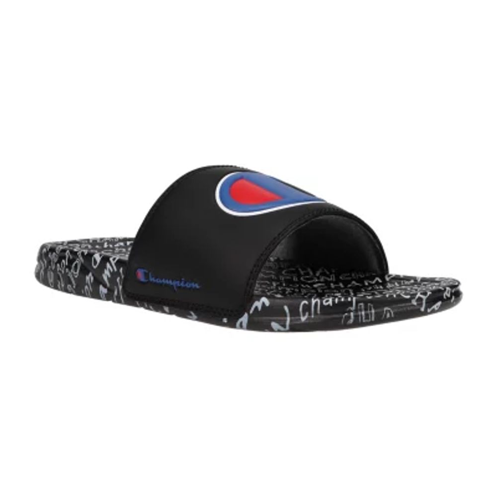 Champion men's ipo mega script slides hot sale