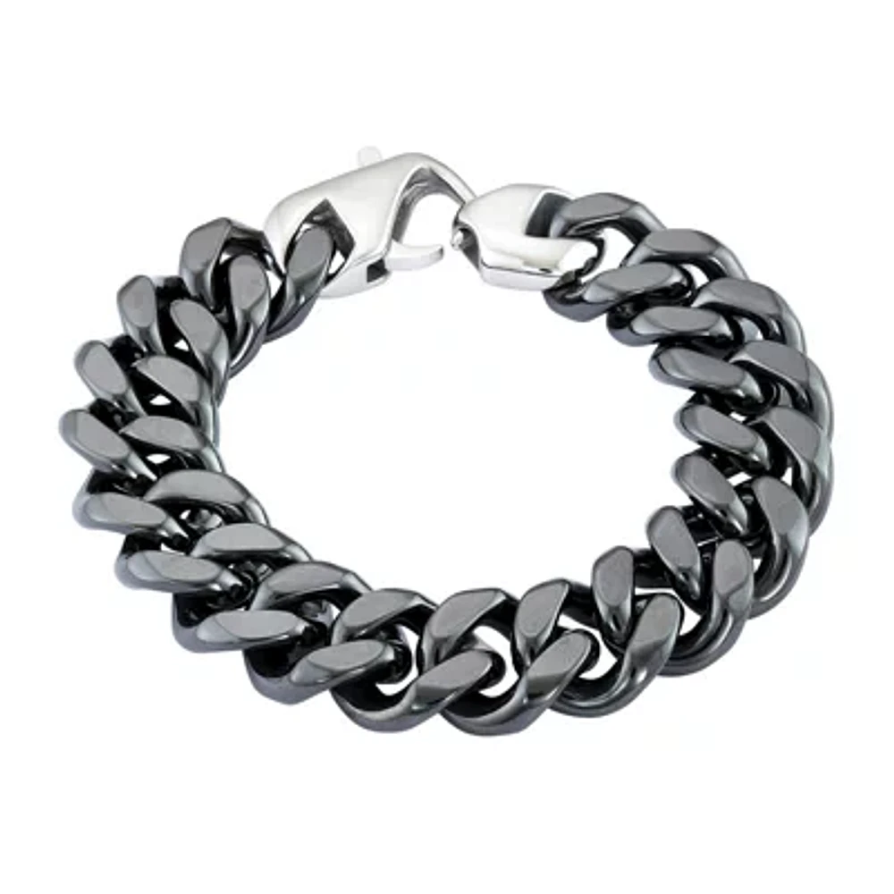 FINE JEWELRY Mens Black Stainless Steel & Black Ceramic