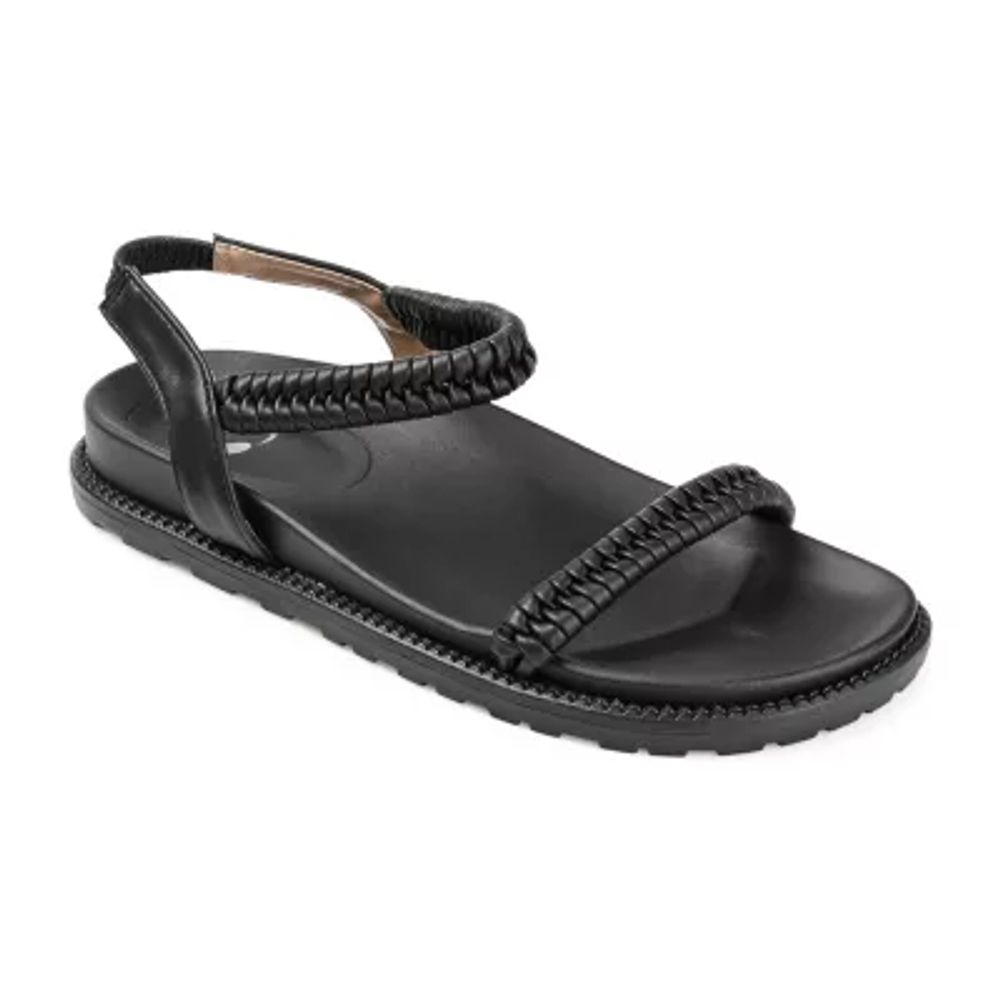 Black flat sandals online womens