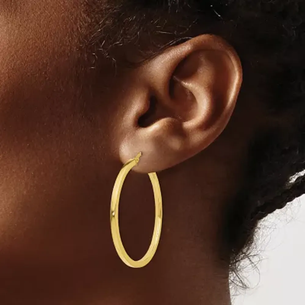 Jcp gold sales hoop earrings