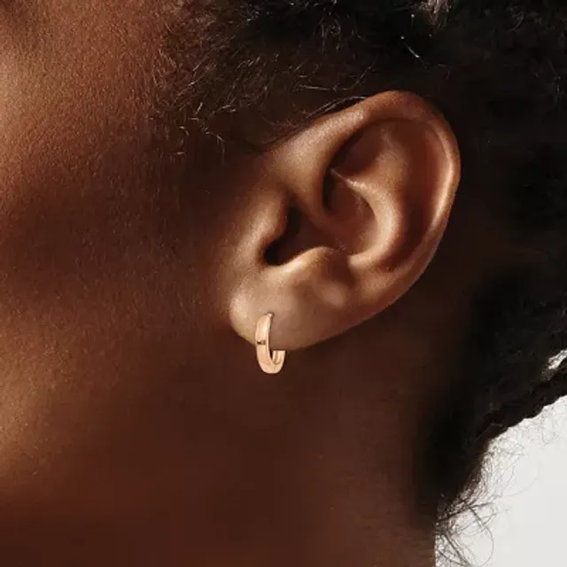 Jcp gold store hoop earrings