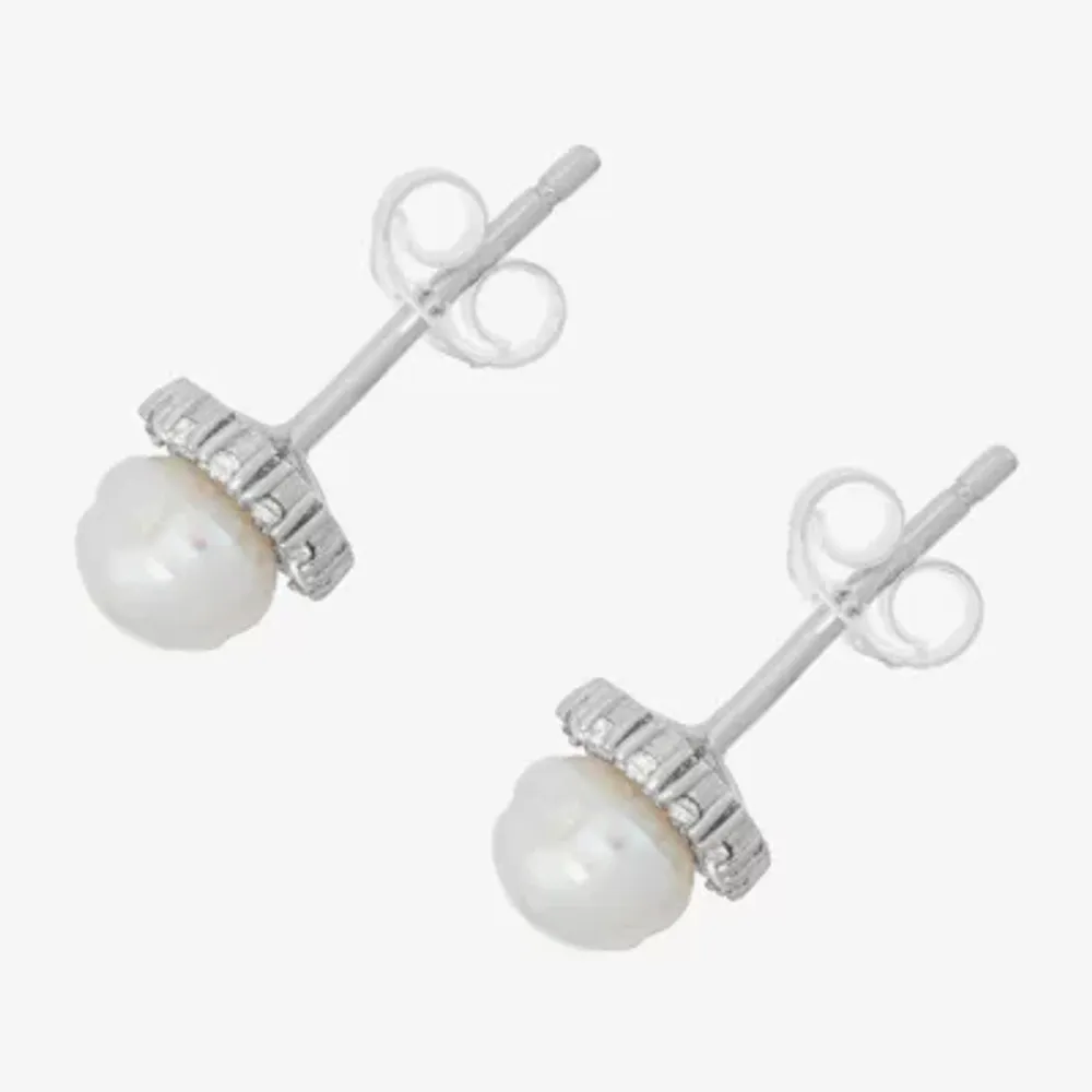 Jcpenney pearl hot sale earrings sale