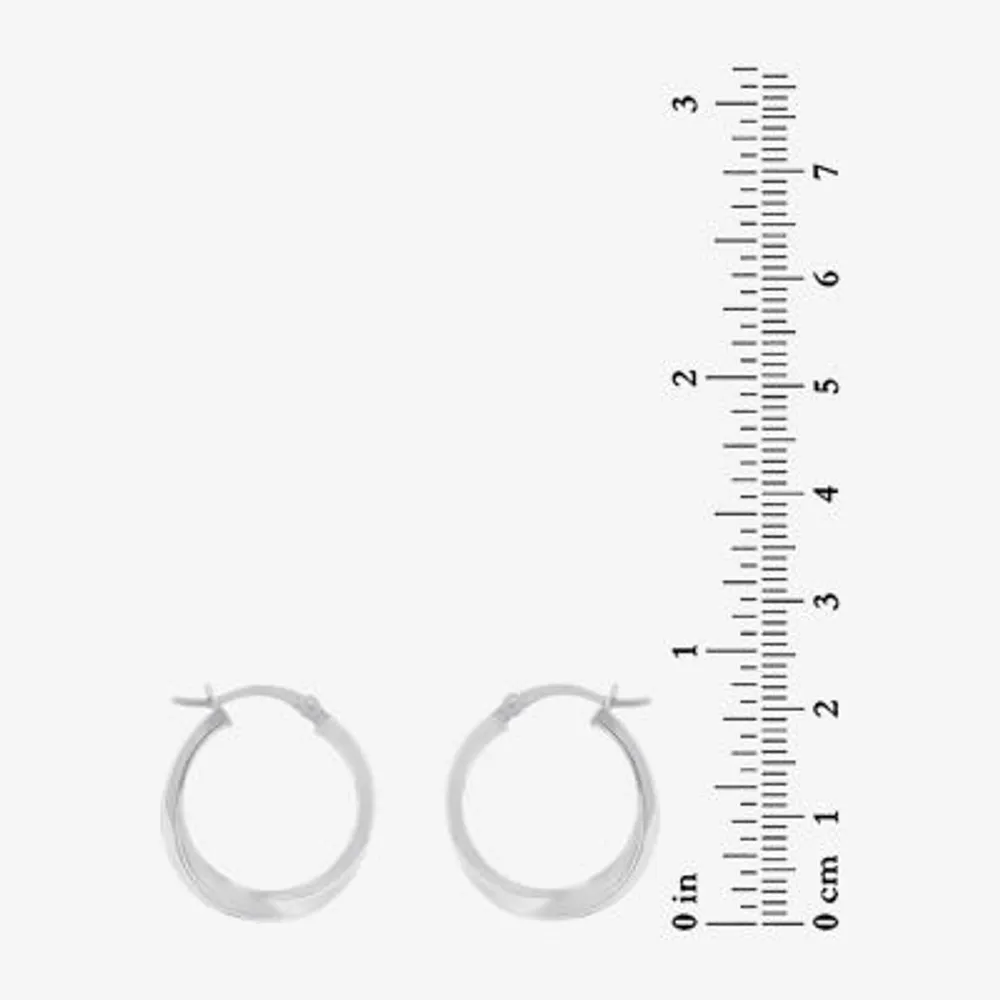 FINE JEWELRY Sterling Silver 20.3mm Hoop Earrings | Brazos Mall