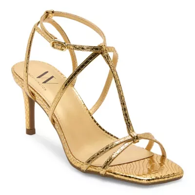 Banana Republic Sandal Gold Studded Black Ankle Strap Open shops Toe High Heel