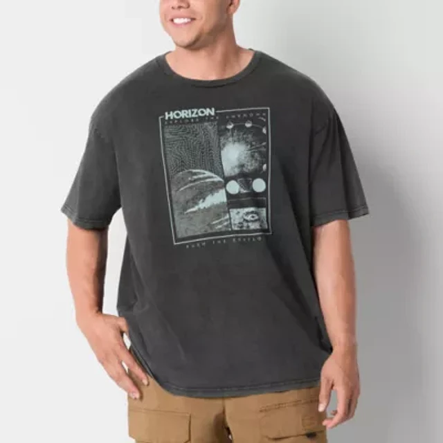 Arizona Big and Tall Mens Crew Neck Short Sleeve Classic Fit