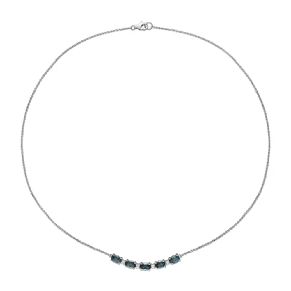 Jcpenney blue topaz on sale necklace