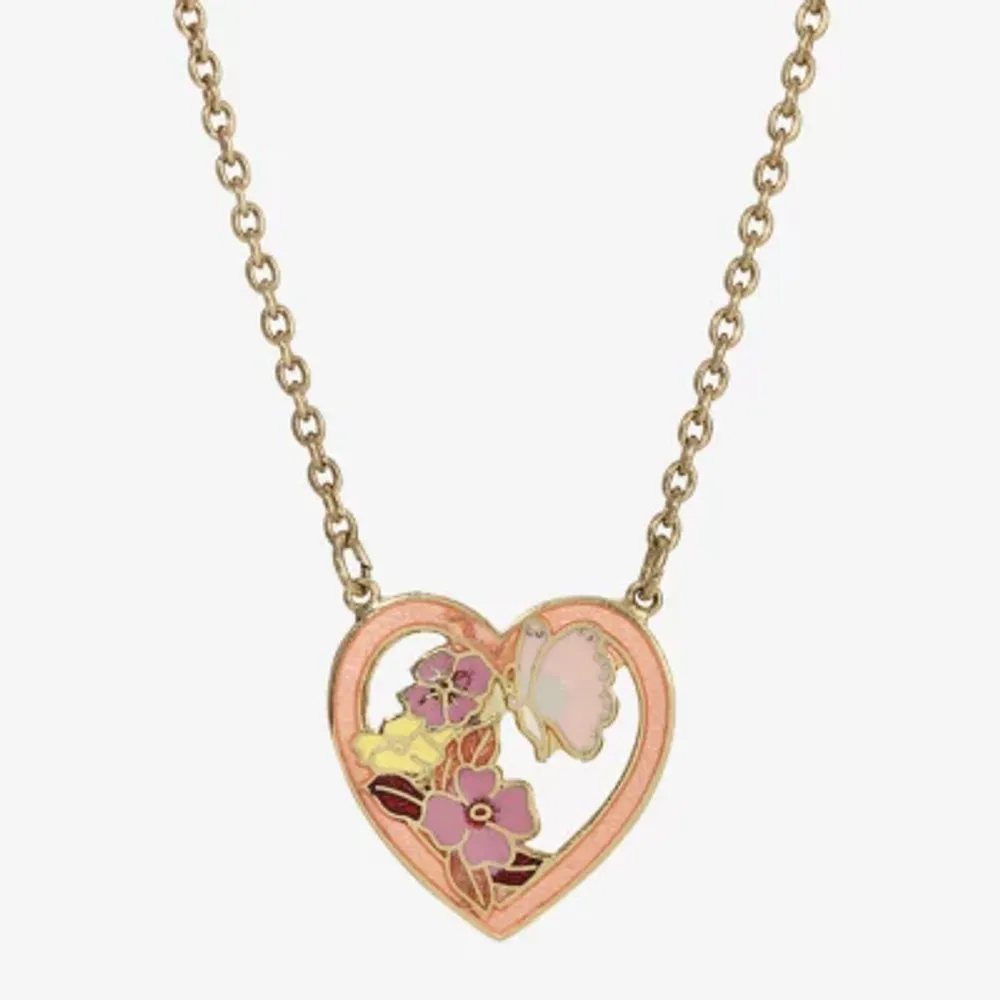 Jcpenney rose gold deals heart necklace