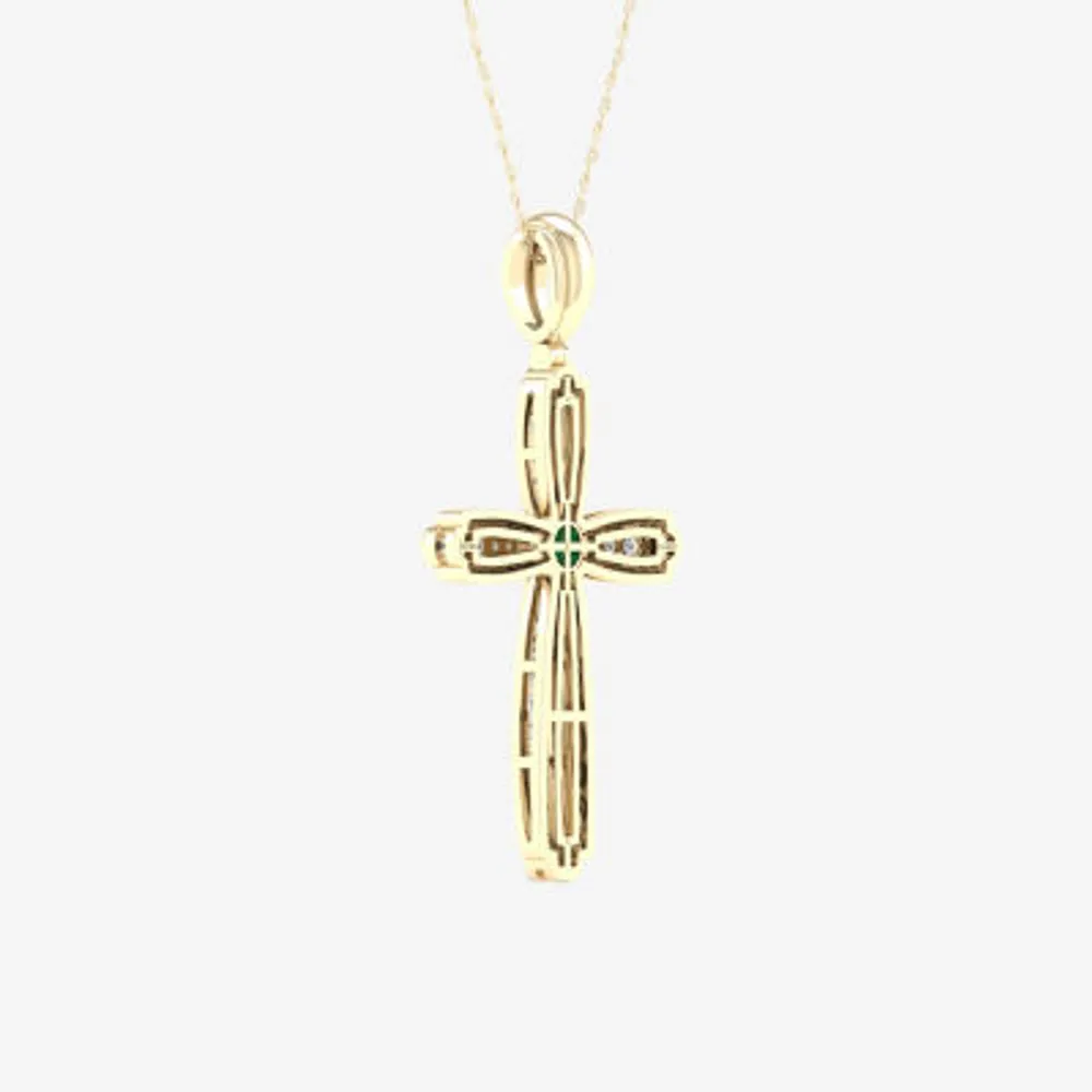 Jcpenney mens gold cross on sale necklace