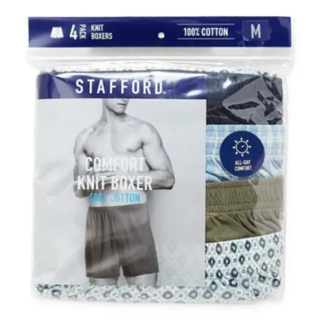 Stafford Knit Mens 4 Pack Boxers Dulles Town Center