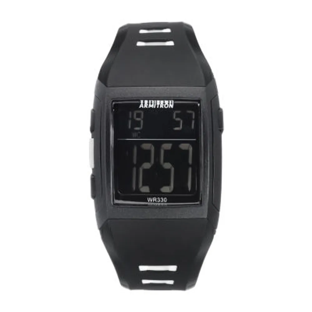 Armitron Pro Sport Mens Chronograph Black Strap Watch 40 8261blk