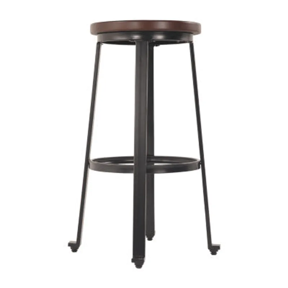 Hamilton adjustable black discount leg bar stool