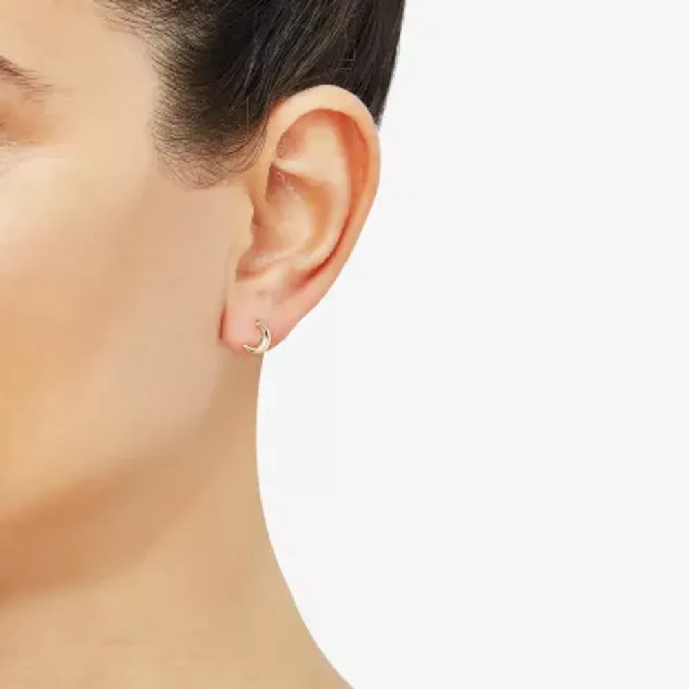 FINE JEWELRY 14K Gold 7.3mm Moon Stud Earrings | CoolSprings Galleria